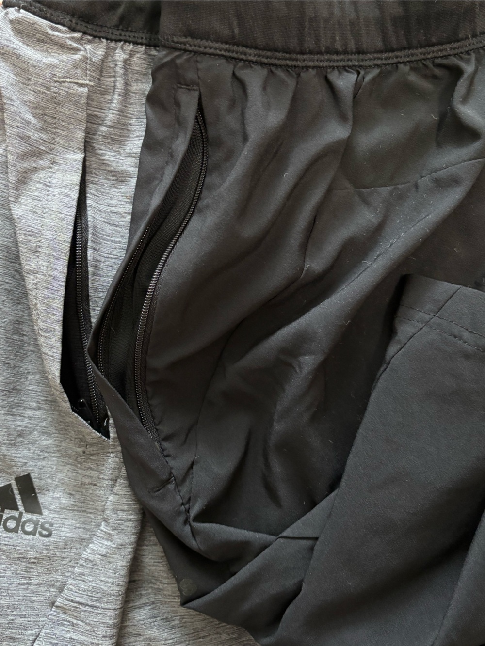 Adidas men’s performance gym shorts bundle - black grey large - large. SET of 2 - Picture 5 of 6